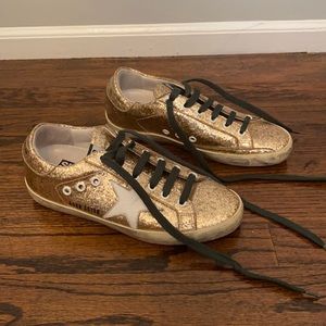 Golden Goose gold sneaker size 36